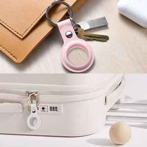 Чехол для поискового брелка Apple AirTag Silicone Key Ringp Pink