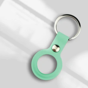 Цвет: Зеленый - Чехол Apple AirTag Silicone Key Ring Mint