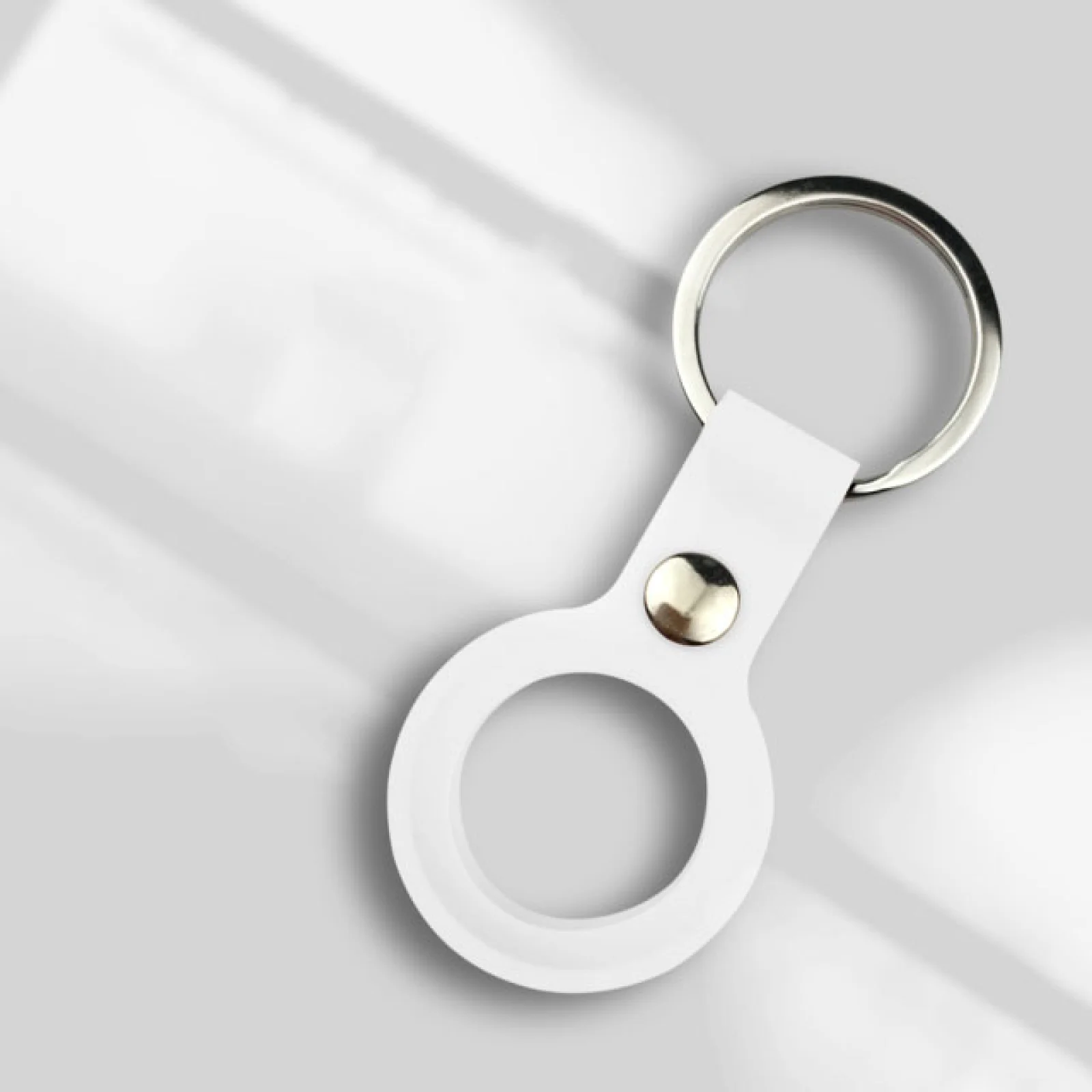 Чохол для пошукового брелка Apple AirTag Silicone Key Ring White