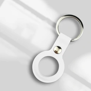 Цвет: Белый - Чехол Apple AirTag Silicone Key Ring White