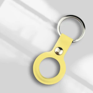 Цвет: Желтый - Чехол Apple AirTag Silicone Key Ring Yellow