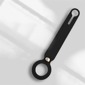 Цвет: Черный - Чехол Apple AirTag Silicone Loop Black
