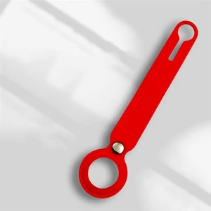 Цвет: Красный - Чехол Apple AirTag Silicone Loop Red