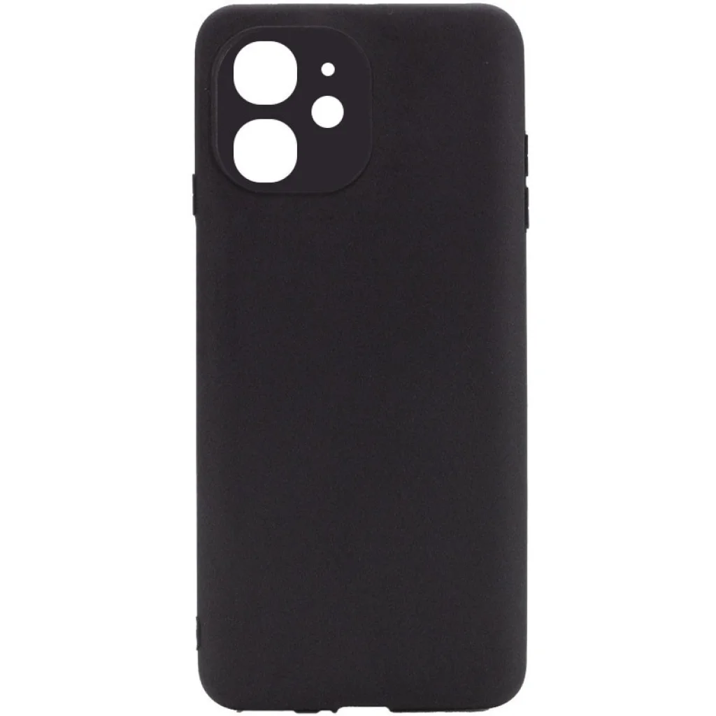 Чехол Apple iPhone 12 Silicone Case Candy Full Camera Black