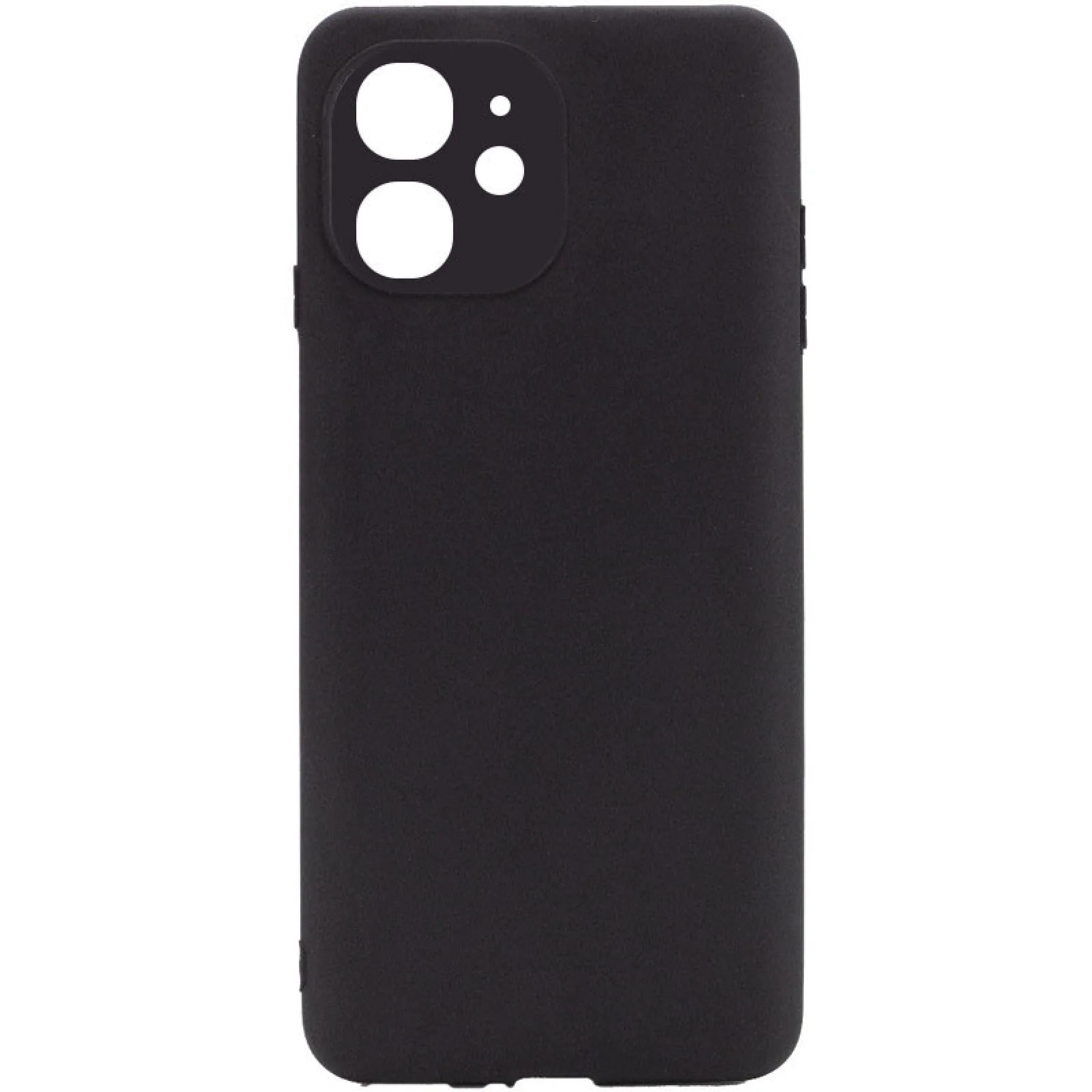 Чехол Apple iPhone 12 Silicone Case Candy Full Camera Black
