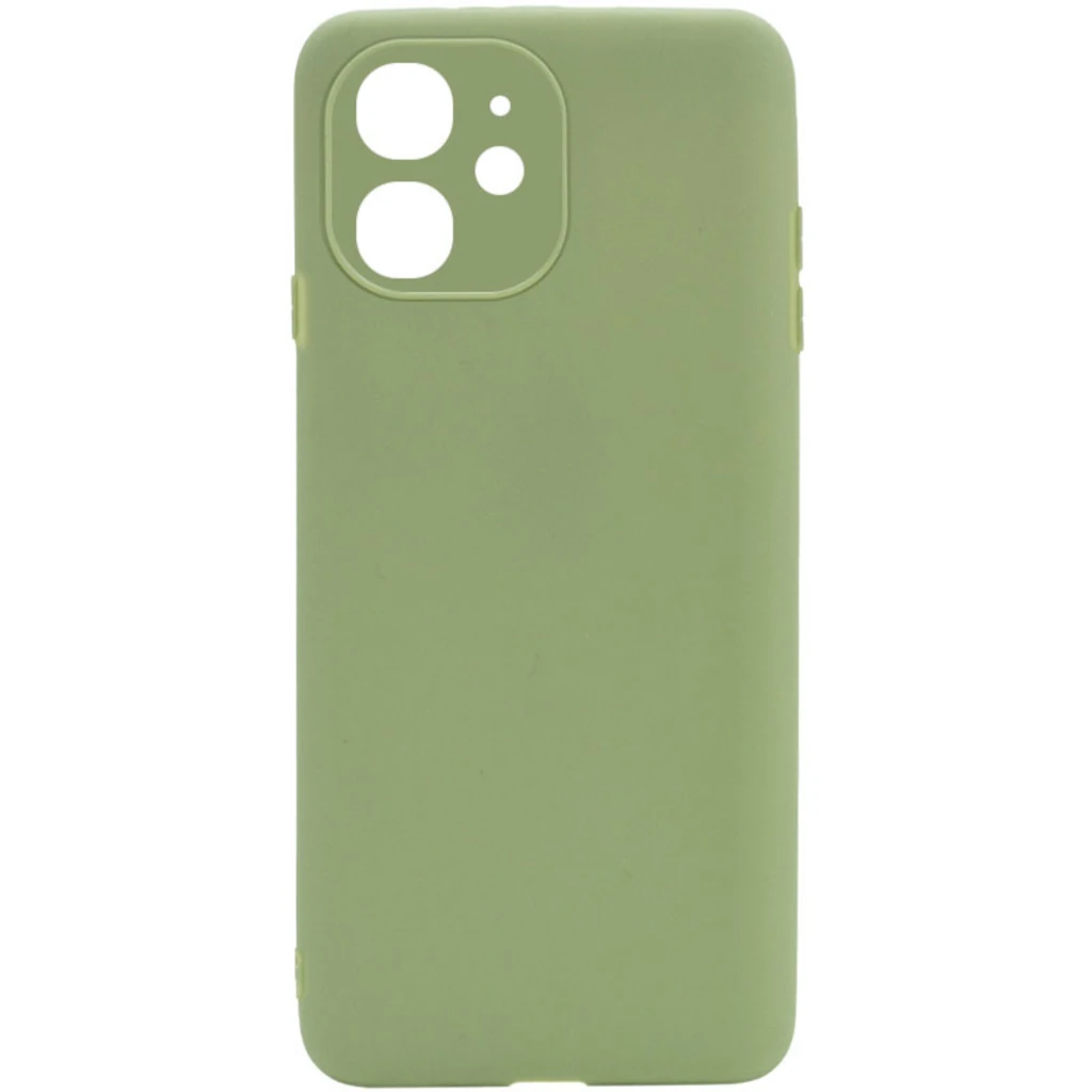 Чохол Apple iPhone 12 Silicone Case Candy Full Camera Pistachio