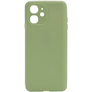 Цвет: Зеленый - Чехол Apple iPhone 12 Silicone Case Candy Full Camera Pistachio