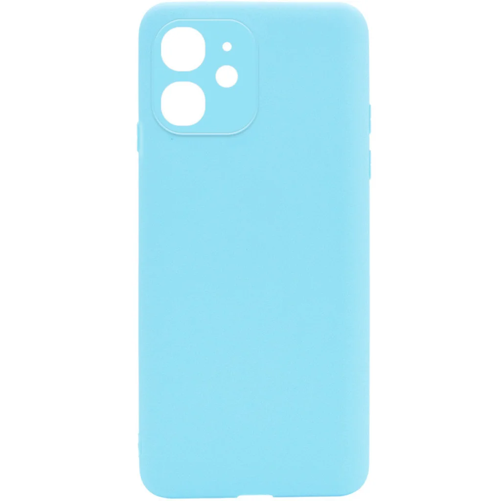 Чехол Apple iPhone 12 Silicone Case Candy Full Camera Turquoise