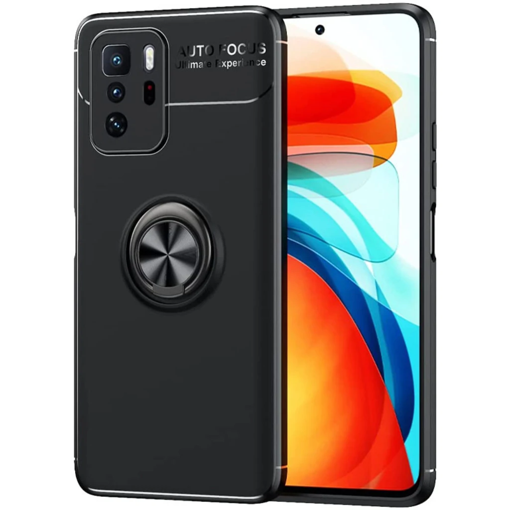 Чехол TPU Deen ColorRing Case Black Black для Xiaomi Redmi Note 10 5G, Poco M3 Pro