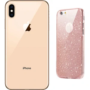 Чехол TPU Fashion Case Glitter для Apple iPhone X, iPhone XS (Rose)