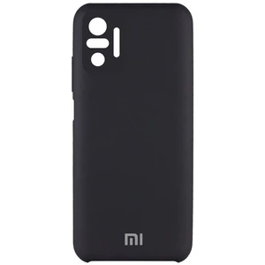 Цвет: Черный - Чехол Silicone Cover Full Camera (AAA) Black для Xiaomi Redmi Note 10 Pro, Redmi Note 10 Pro Max