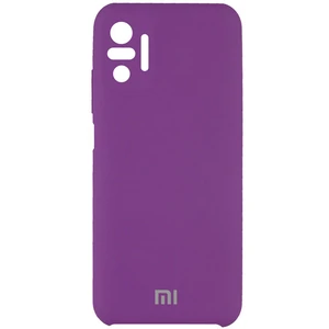 Цвет: Фиолетовый - Чехол Silicone Cover Full Camera (AAA) Grape для Xiaomi Redmi Note 10 Pro, Redmi Note 10 Pro Max
