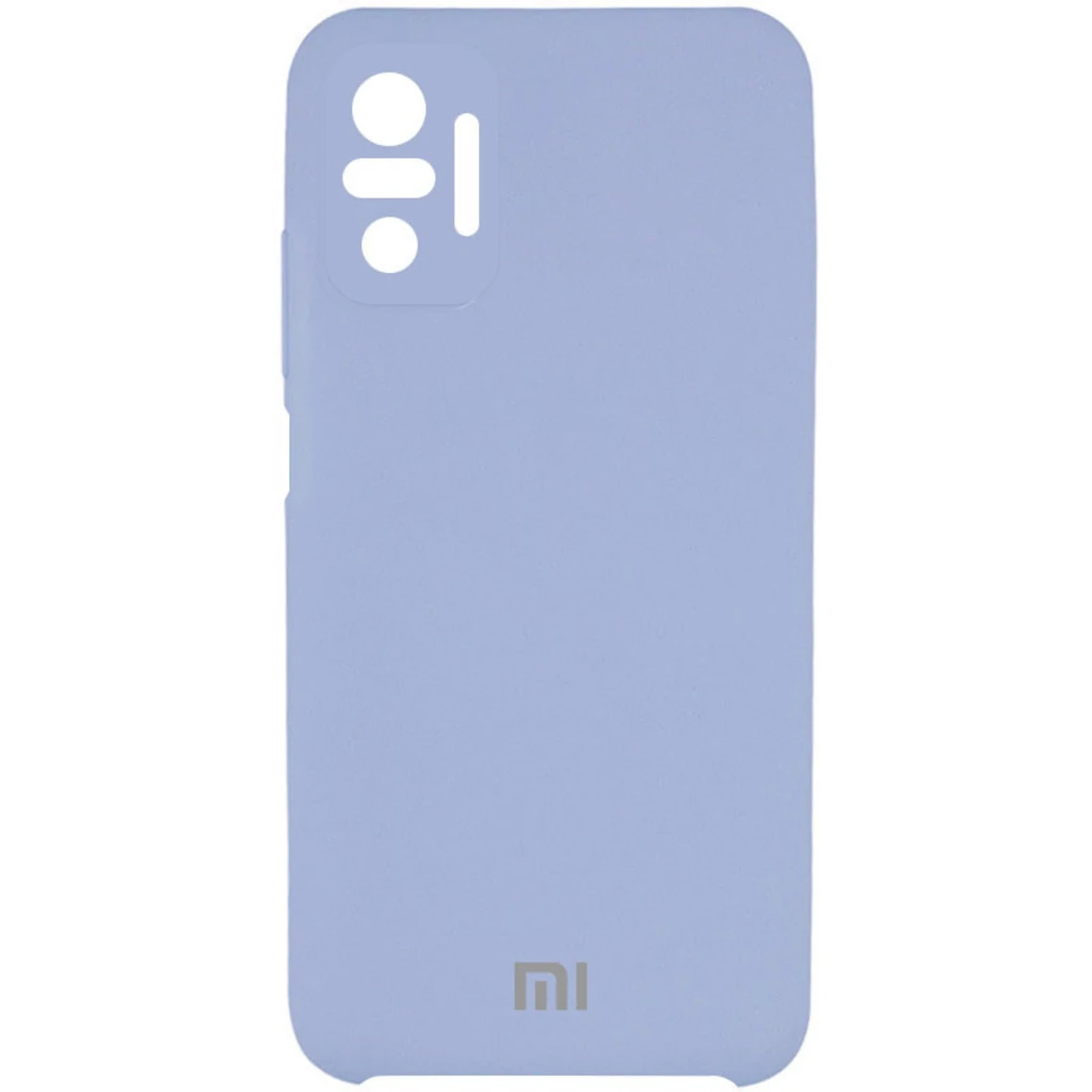 Чехол Silicone Cover Full Camera (AAA) Lilac Blue для Xiaomi Redmi Note 10 Pro, Redmi Note 10 Pro Max