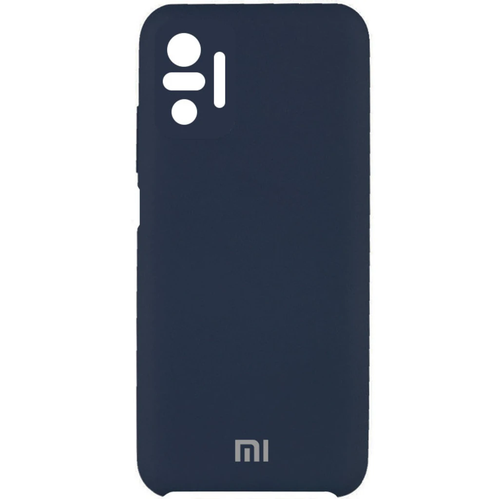 Чехол Silicone Cover Full Camera (AAA) Midnight Blue для Xiaomi Redmi Note 10 Pro, Redmi Note 10 Pro Max