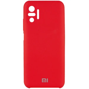 Цвет: Красный - Чехол Silicone Cover Full Camera (AAA) Red для Xiaomi Redmi Note 10 Pro, Redmi Note 10 Pro Max
