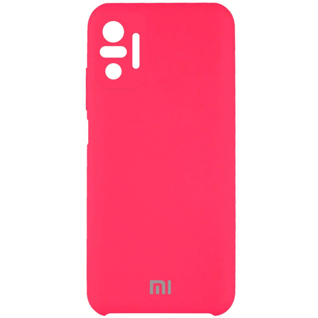 Чехол Silicone Cover Full Camera (AAA) Shiny Pink для Xiaomi Redmi Note 10 Pro, Redmi Note 10 Pro Max