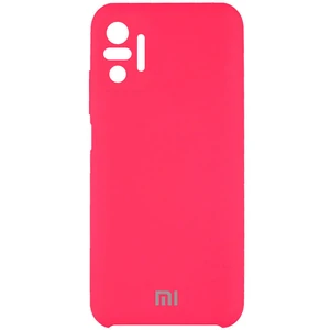 Чехол Silicone Cover Full Camera (AAA) Shiny Pink для Xiaomi Redmi Note 10 Pro, Redmi Note 10 Pro Max