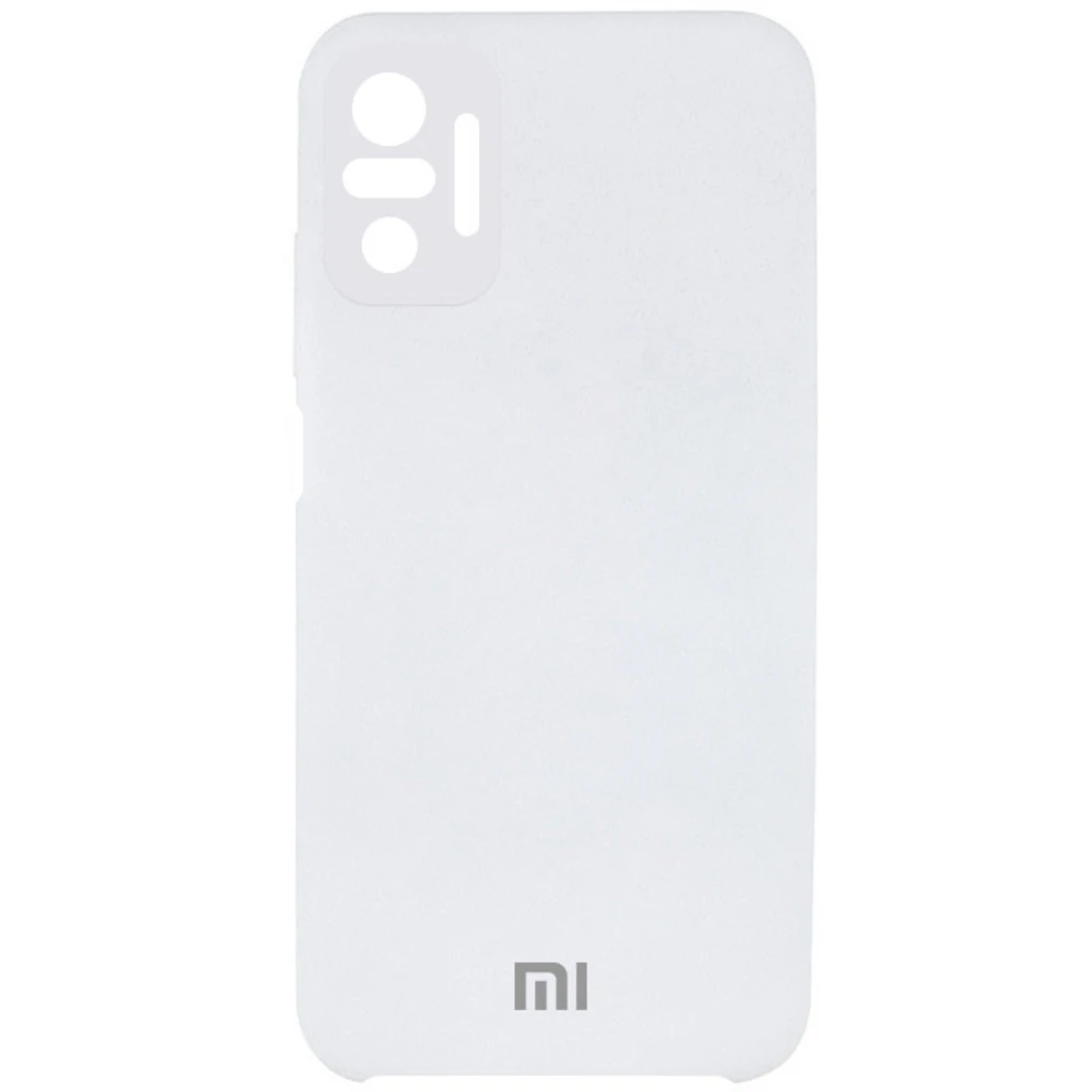 Чехол Silicone Cover Full Camera (AAA) White для Xiaomi Redmi Note 10 Pro, Redmi Note 10 Pro Max