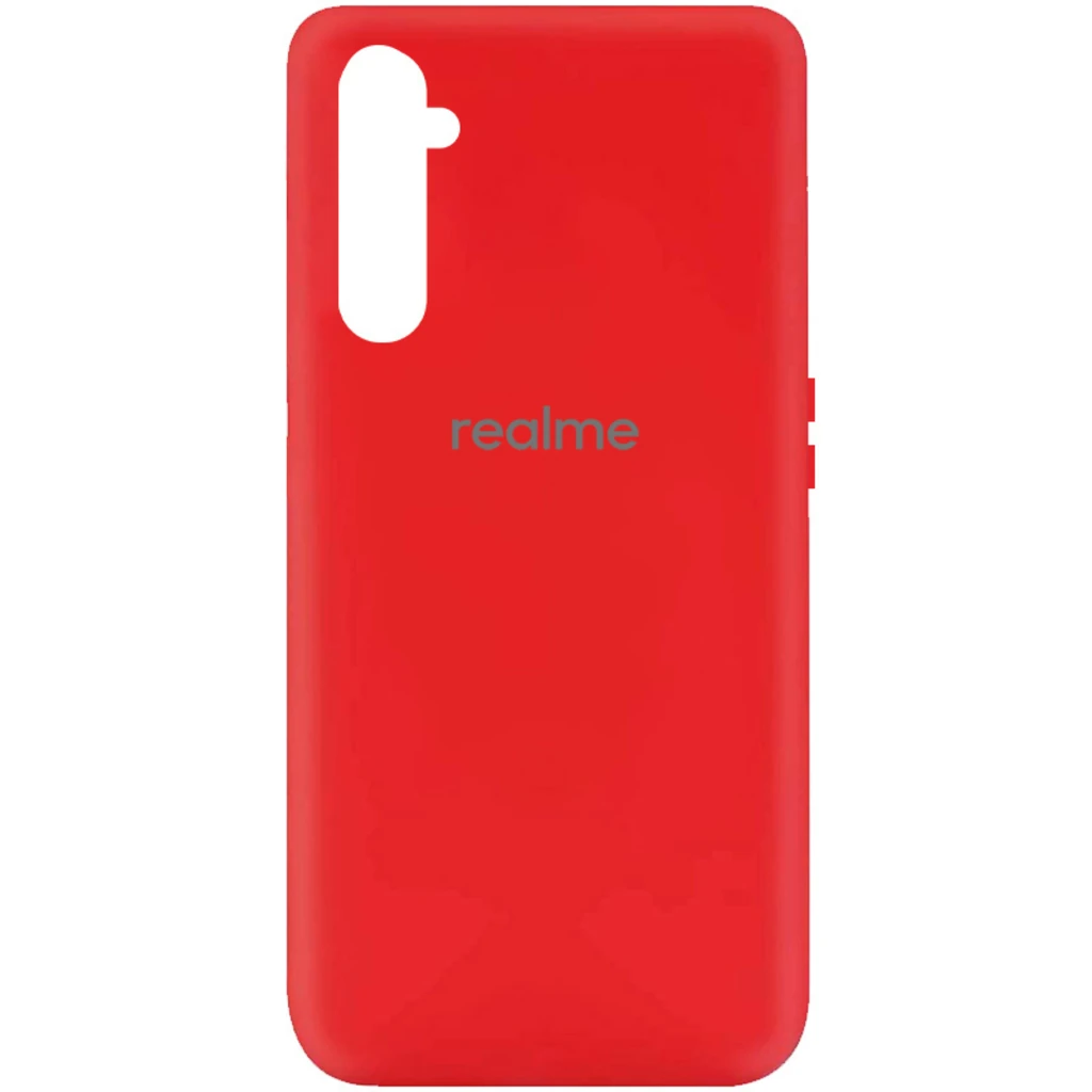 Чехол Silicone Cover My Color Full Protective Red для Realme 6