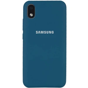 Колір: Синій - Чохол Silicone Case Full Protective Cosmos Blue для Samsung Galaxy A01 Core SM-A013