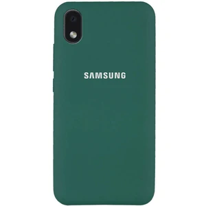 Колір: Зелений - Чохол Silicone Case Full Protective Pine Green для Samsung Galaxy A01 Core SM-A013
