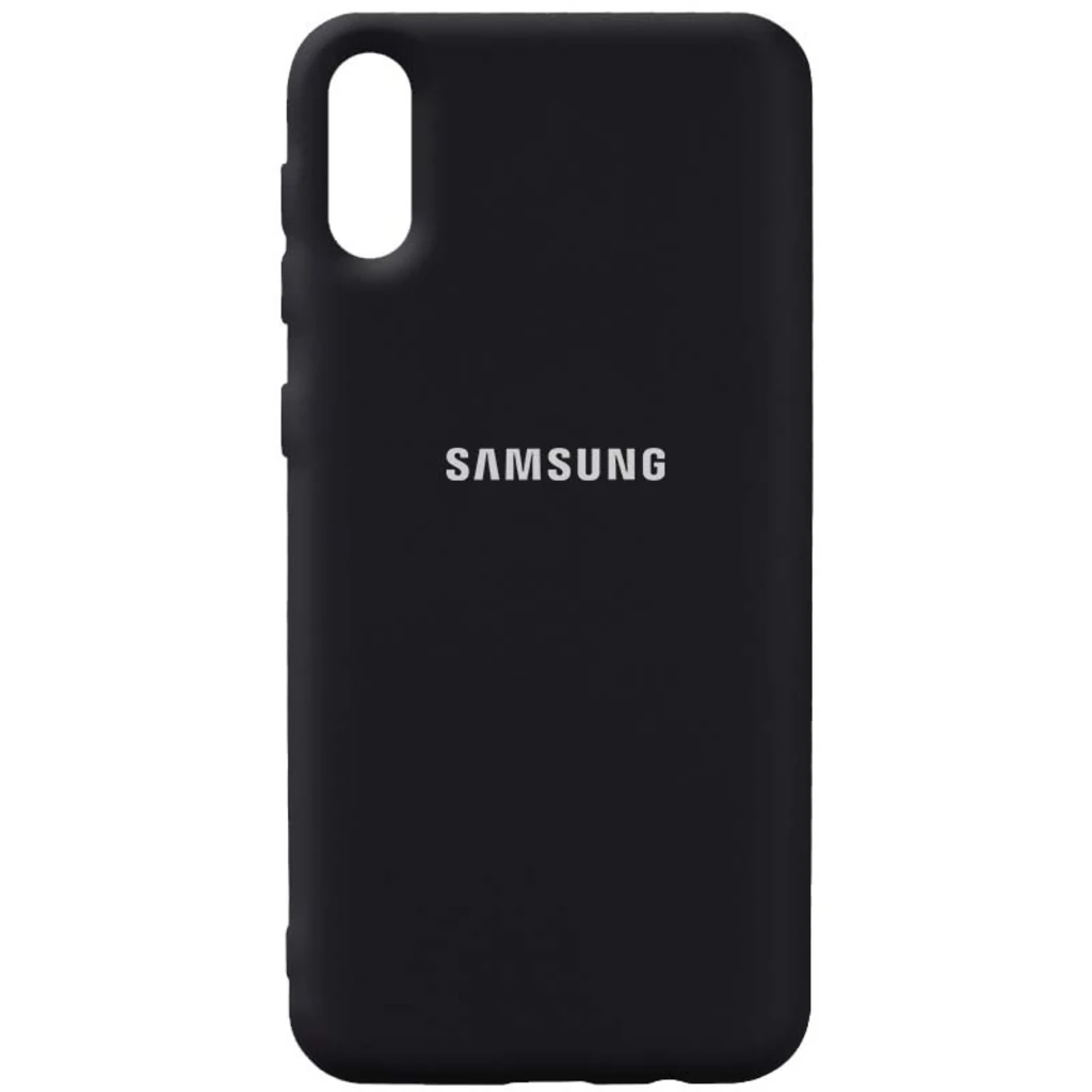 Чехол Silicone Case Full Protective Black для Samsung Galaxy A02 SM-A022