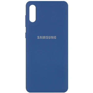 Цвет: Синий - Чехол Silicone Case Full Protective Navy Blue для Samsung Galaxy A02 SM-A022