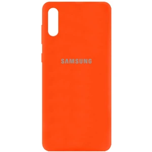 Цвет: Оранжевый - Чехол Silicone Case Full Protective Neon Orange для Samsung Galaxy A02 SM-A022