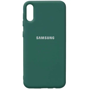 Цвет: Зеленый - Чехол Silicone Case Full Protective Pine Green для Samsung Galaxy A02 SM-A022