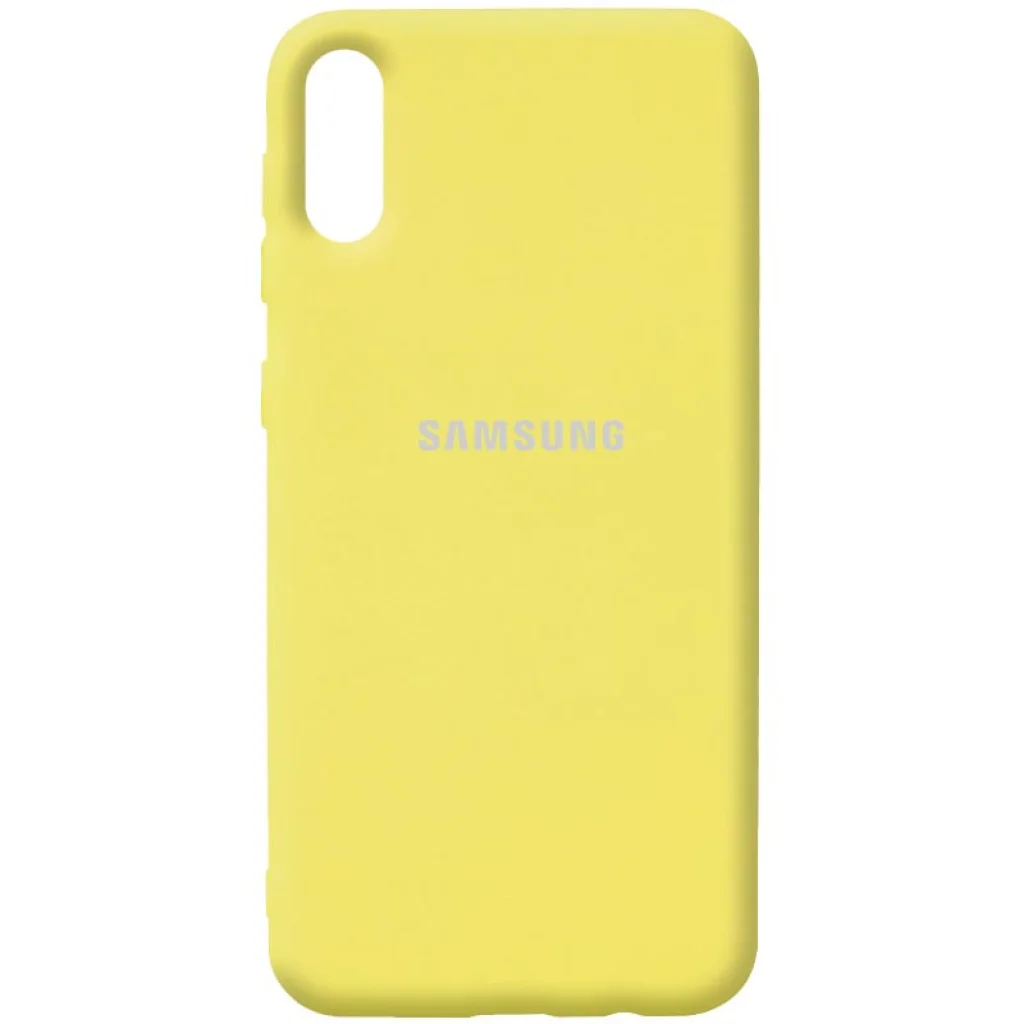 Чехол Silicone Case Full Protective Yellow для Samsung Galaxy A02 SM-A022