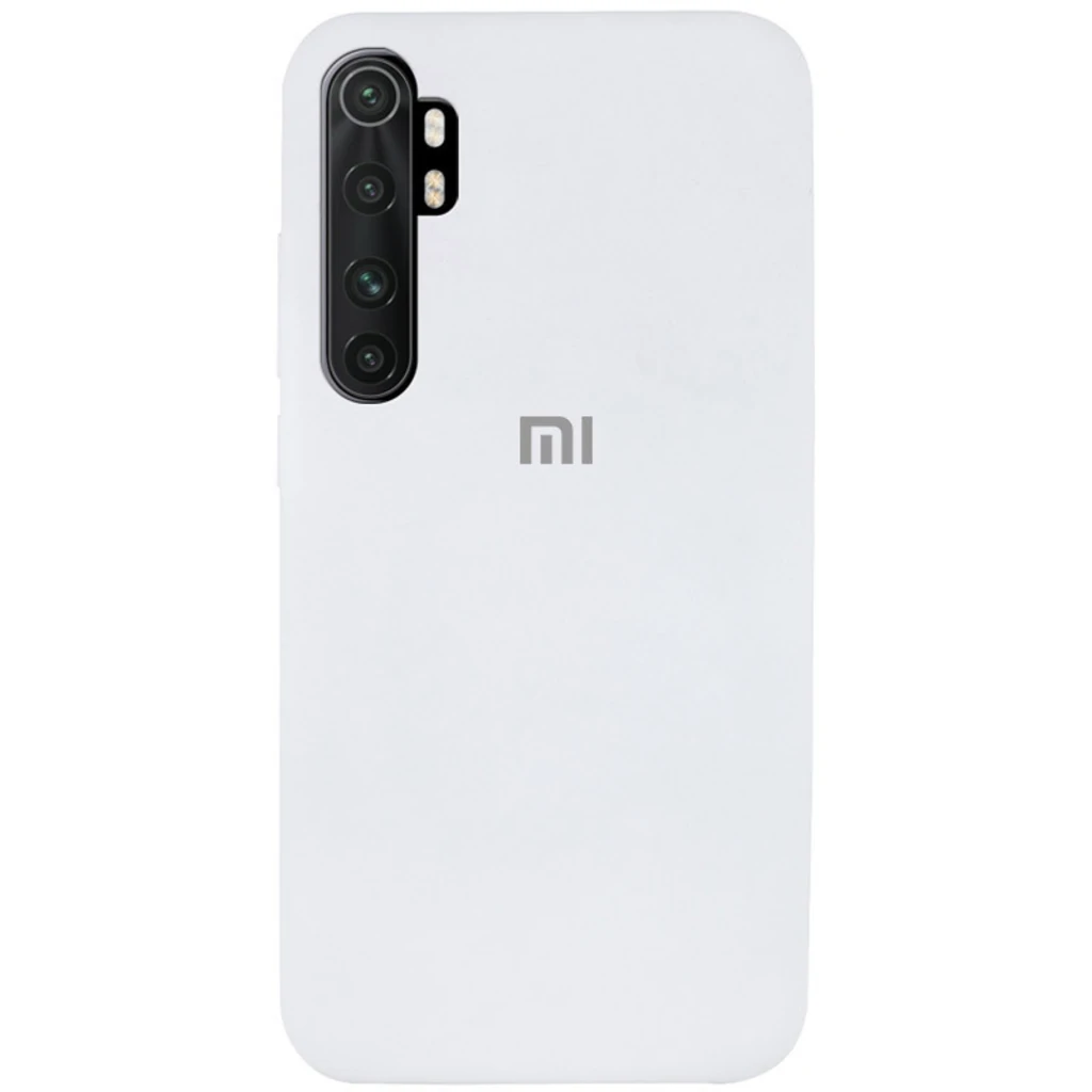 Чехол Silicone Case Full Protective White для Xiaomi Mi Note 10 Lite