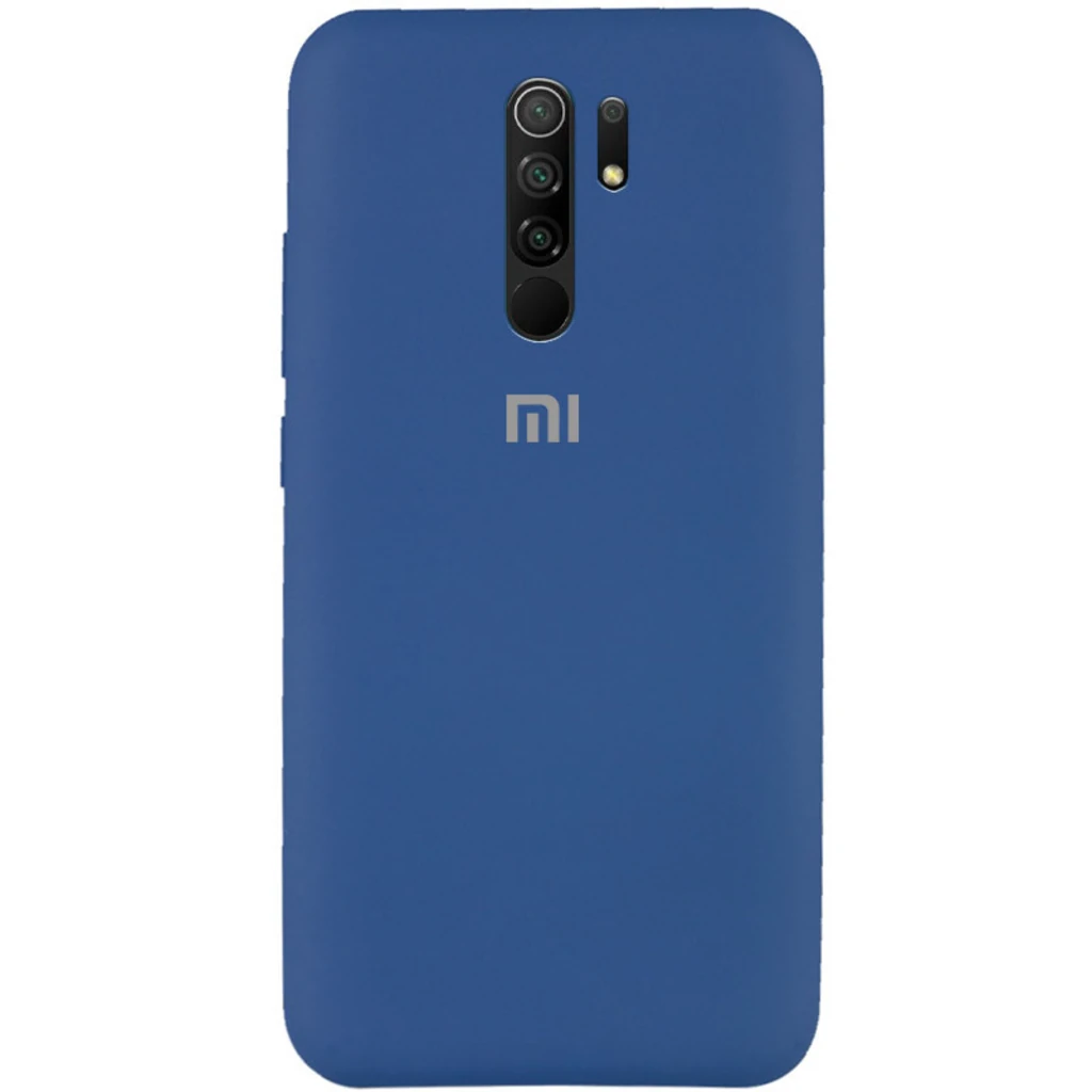 Чехол Silicone Case Full Protective Navy Blue для Xiaomi Redmi 9