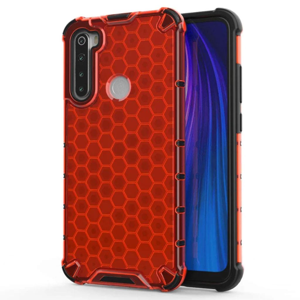 Чохол PC Transformer Honeycomb Red для Xiaomi Redmi Note 8, Xiaomi Redmi Note 8 2021