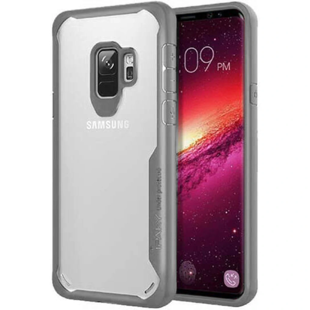 Чехол Ipaky LuckCool TPU+PC Transparent Silicon Case Grey для Samsung G960 Galaxy S9