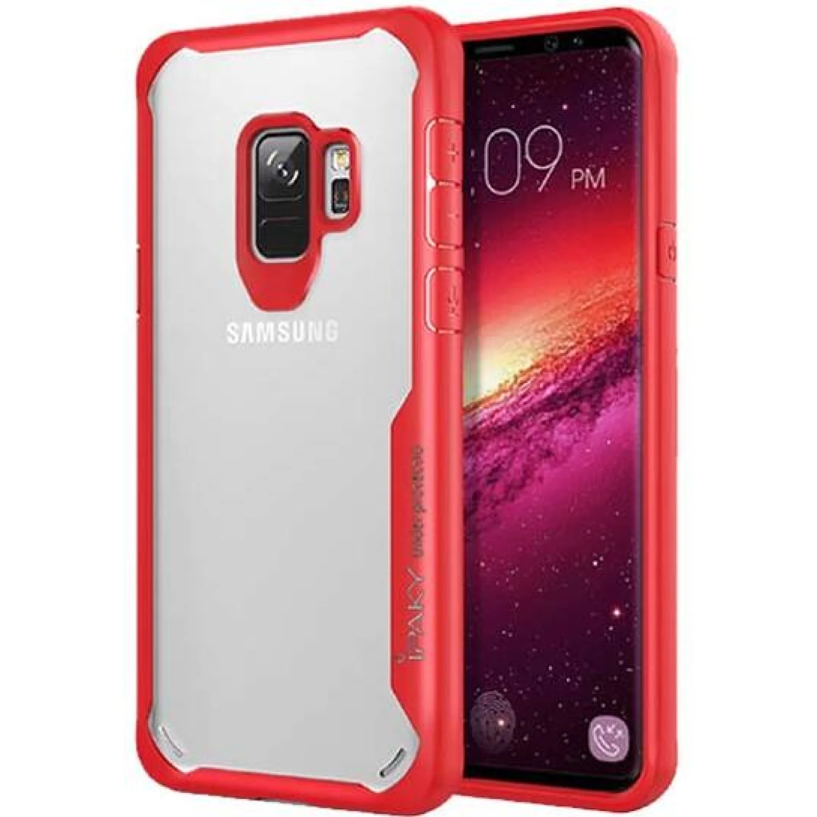Чохол Ipaky LuckCool TPU + PC Transparent Silicon Case Red для Samsung G960 Galaxy S9
