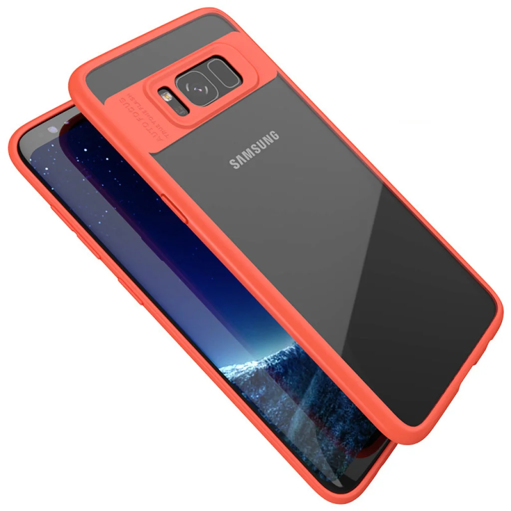 Чехол Ipaky Acrylic Cover Soft Silicon Frame Red для Samsung G955FD Galaxy S8 Plus