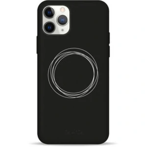 Цвет: Черный - Чехол Pump Silicone Minimalistic Case Circles on Dark (PMSLMN12(6.1)-6/173) для iPhone 12, iPhone 12 Pro