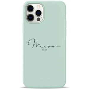 Чохол Pump Silicone Minimalistic Case Meow Light Blue (PMSLMN12(6.1)-1/248) для iPhone 12, iPhone 12 Pro