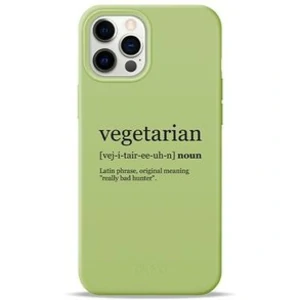 Цвет: Зеленый - Чехол Pump Silicone Minimalistic Case Vegetarian Wiki (PMSLMN12(6.1)-4/253) для iPhone 12, iPhone 12 Pro