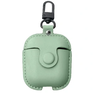 Колір: Зелений - Чохол Airpods, Airpods 2 Leather Bag Green