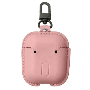 Чохол з карабіном Airpods, Airpods 2 Leather Bag Pink