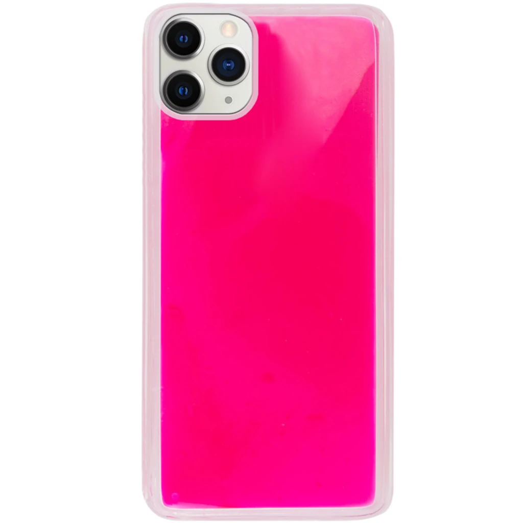 Неоновый чехол TPU Neon Sand Glow in the Dark Pink для iPhone 11