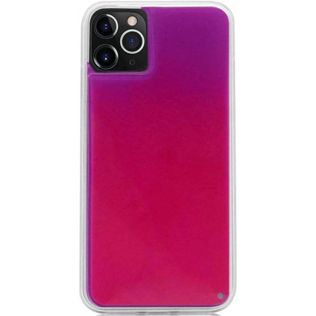 Неоновый чехол TPU Neon Sand Glow in the Dark Violet Pink для iPhone 11