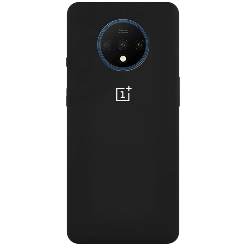 Чохол Silicone Case Full Protective Black для OnePlus 7T