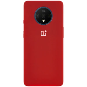 Колір: Червоний - Чохол Silicone Case Full Protective Dark Red для OnePlus 7T