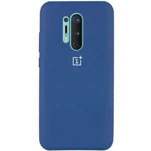 Колір: Синій - Чохол Silicone Case Full Protective Navy Blue для OnePlus 8 Pro