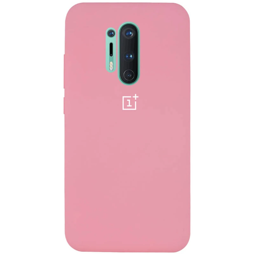 Чехол Silicone Case Full Protective Pink для OnePlus 8 Pro