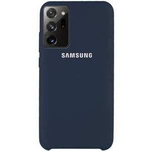 Цвет: Синий - Чехол Samsung Galaxy Note 20 Ultra (SM-N985) Silicone Original Soft Case Midnight Blue