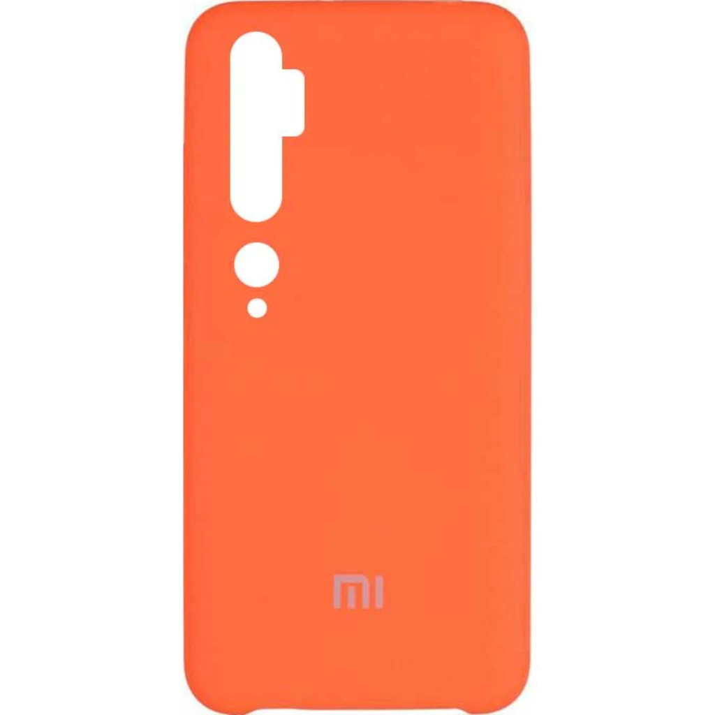 Чехол Xiaomi Mi Note 10, Xiaomi Mi Note 10 Pro Silicone Original Soft Case Orange