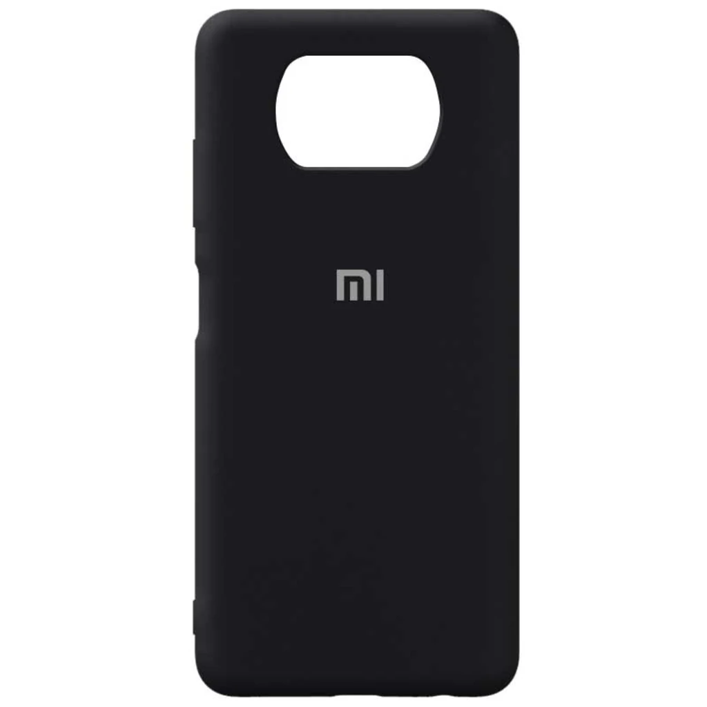 Чехол Silicone Case Full Protective Black для Xiaomi Poco X3 NFC